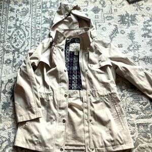 London fog, coat, size small, light beige